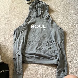 SOUL CYCLE distressed hoodie
